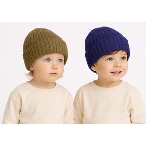 Boys’ 2-Pack Winter Beanies–Army Green & Navy Blue–NWT – Dasmini – Size 6–36 mos